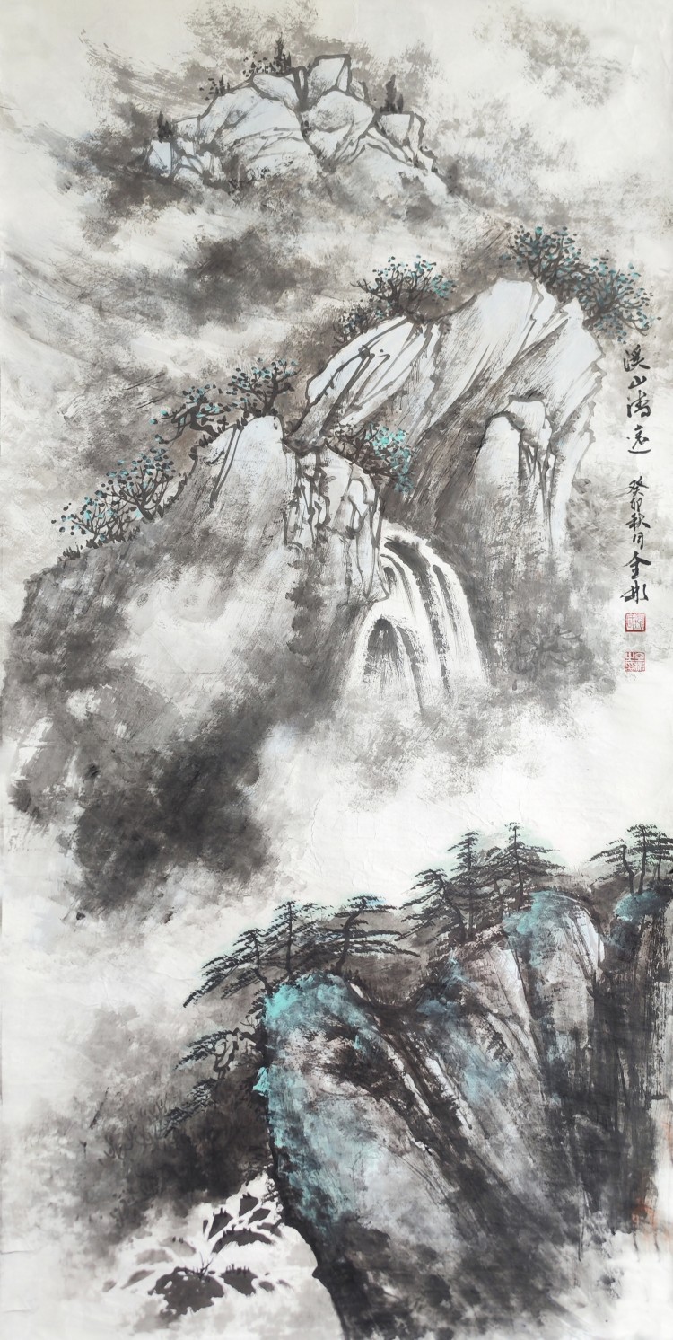 画家姚全彬,艺术家姚全彬,姚全彬山水画