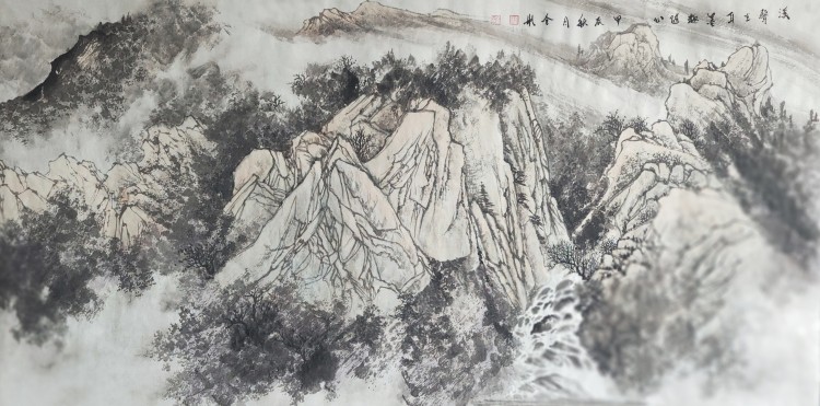 画家姚全彬,艺术家姚全彬,姚全彬山水画