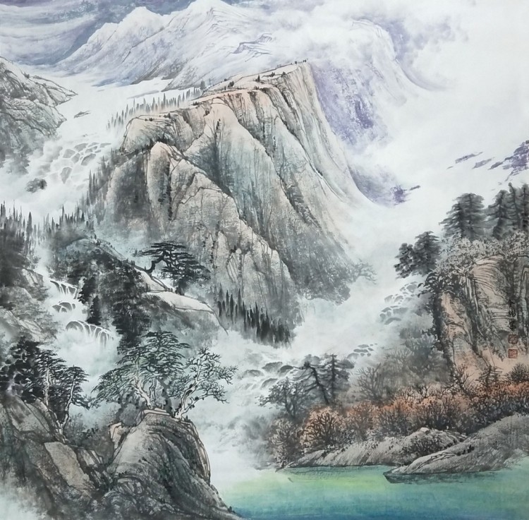 画家姚全彬,艺术家姚全彬,姚全彬山水画